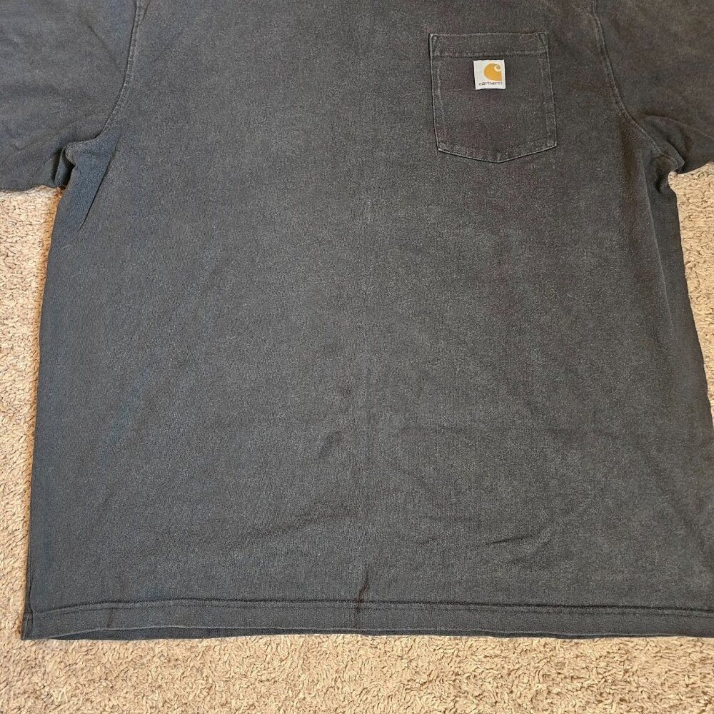 Carhartt Shirt Mens XL Black Pocket Relaxed Fit Loose Original Crewneck Read - Picture 9 of 12
